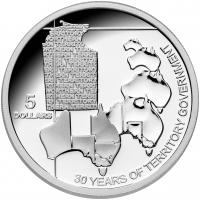 Image 2 for 2008 $5.00 Silver Proof Northern Territory 30 Years of Territory Government