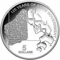 Image 2 for 2015 $5.00 Silver Proof Western Australia 125 Years of State Government