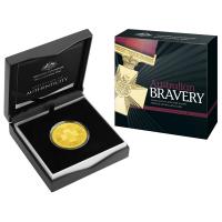 Image 1 for 2015 $5 Australian Bravery Gold Plated Fine Silver Frosted Coin
