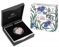 Image 1 for 2015 Eternal Love Heart Shaped $5.00 Coloured Silver Proof