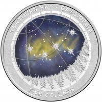 Image 2 for 2016 Northern Sky Cassiopeia Silver Proof Domed Coin