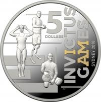 Image 2 for 2018 $5.00 Selectively Gold Plated Silver Proof - Invictus Games