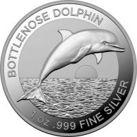 Image 3 for 2019 Australian Bottlenose Dolphin 1oz High Relief Silver $5.00 Proof