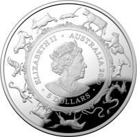 Image 3 for 2020 Lunar Year of the Rat $5.00 1oz Silver Domed Proof Coin