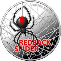 Image 2 for 2021 Royal Australian Mint Coloured Silver $5.00 Proof Redback Spider