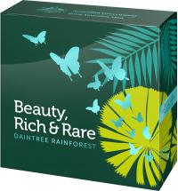 Image 1 for 2022 $5 Beauty, Rich & Rare - Great Daintree Rainforest Silver 1oz Coloured Proof Domed Coin