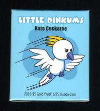 Image 1 for 2010 Little Dinkums $5 Gold Proof One Twentififth oz Coin - Kato Cockatoo