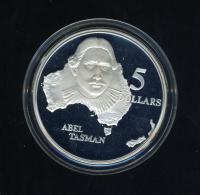 Image 1 for 1993 Australian $5 Silver Coin from Masterpieces in Silver Set - Abel Tasman.  The Coin is Sterling Silver and contains over 1oz of Pure Silver.