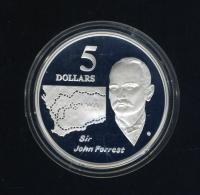 Image 1 for 1994 Australian $5 Silver Coin From Masterpieces in Silver Set - John Forrest.  The Coin is Sterling Silver and contains over 1oz of Pure Silver.