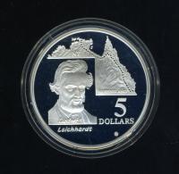 Image 1 for 1994 Australian $5 Silver Coin From Masterpieces in Silver Set - Leichhardt.  The Coin is Sterling Silver and contains over 1oz of Pure Silver.