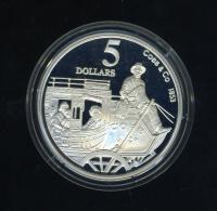 Image 1 for 1995 $5.00 Silver Proof Coin in Capsule from Masterpieces in Silver Set - Cobb and Co