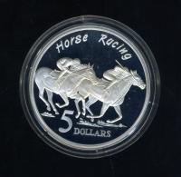 Image 1 for 1996 Australian $5 Silver Coin From Masterpieces Set - Horse Racing.  The Coin is Sterling Silver and contains over 1oz of Pure Silver.