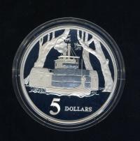 Image 1 for 1997 Australian $5 Silver Coin from Masterpieces in Silver Set - Steam Boat.  The Coin is Sterling Silver and contains over 1oz of Pure Silver.