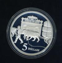 Image 1 for 1997 Australian $5 Silver Coin from Masterpieces in Silver Set - Bullocks.  The Coin is Sterling Silver and contains over 1oz of Pure Silver.
