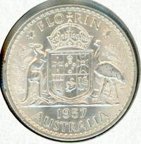 Image 1 for 1957 Australian Florin aUNC