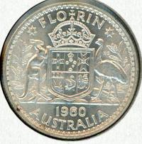 Image 1 for 1960 Australian Florin aUNC