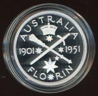Image 1 for 1998 Australian Twenty Cent Silver Coin from Masterpieces in Silver Set - 1951 Federation Florin Design