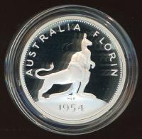 Image 1 for 1998 Australian Twenty Cent Silver Coin from Masterpieces in Silver Set - 1954 Royal Visit Florin Design