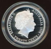 Image 2 for 1998 Australian Twenty Cent Silver Coin from Masterpieces in Silver Set - 1927 Parliament House Florin Design