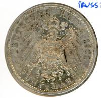 Image 1 for 1901A Prussia Silver Five Marks aUNC