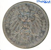 Image 1 for 1904A Prussia Silver Five Marks VF