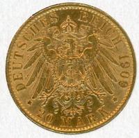 Image 1 for 1909A German Gold 20 Marks