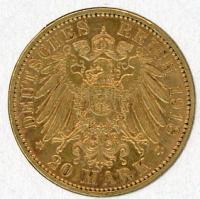 Image 1 for 1913J German Gold 20 Marks