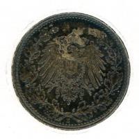 Image 2 for 1915E German Silver Half Mark aUNC