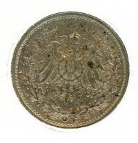 Image 2 for 1915G German Silver Half Mark EF