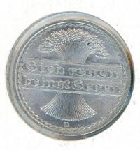 Image 2 for 1919D German Silver 50 Pfennig aUNC