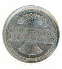 Image 2 for 1919F German Silver 50 Pfennig EF
