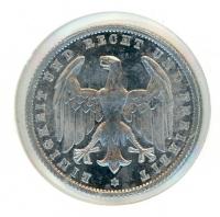 Image 2 for 1923J German Silver 500 Mark aUNC