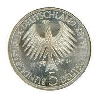 Image 2 for 1964J German Silver Five Marks UNC
