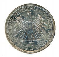 Image 2 for 1966D German Silver Five Marks (A)