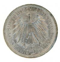 Image 2 for 1966D German Silver Five Marks (C)
