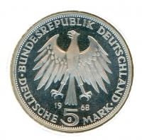 Image 2 for 1968G German Silver Five Marks (B)
