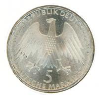 Image 2 for 1968J German Silver Five Marks (B)