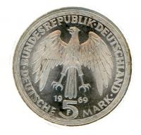Image 2 for 1969F German Silver Five Marks (B)
