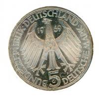 Image 2 for 1969G German Silver Five Marks (B) - Proof Spots