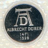 Image 1 for 1971D German Silver Proof Five Mark Coin