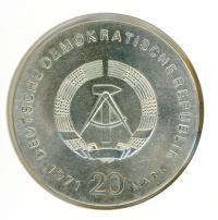 Image 2 for 1971 DDR Silver 20 Marks aUNC