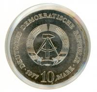 Image 2 for 1977 DDR Silver Ten Marks UNC