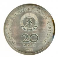 Image 2 for 1982 DDR Silver Twenty Marks UNC