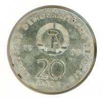 Image 2 for 1983 DDR Silver Twenty Marks UNC