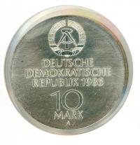 Image 2 for 1985A DDR Silver Ten Marks UNC