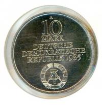 Image 2 for 1985 DDR Silver Ten Marks UNC