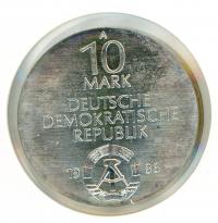 Image 2 for 1986A DDR Silver Ten Marks UNC