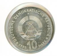Image 2 for 1990A DDR Silver Ten Marks UNC