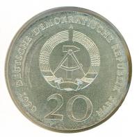 Image 2 for 1990A DDR Silver Twenty Marks UNC