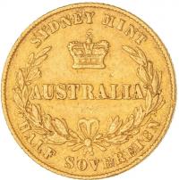Image 1 for 1864 Sydney Mint Gold Half Sovereign good Fine